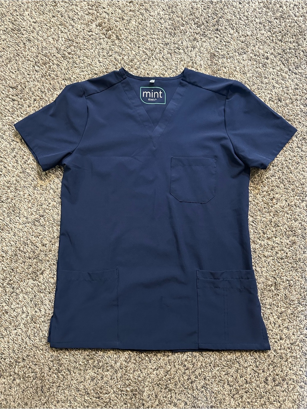 Mint Stretch Women’s Navy Scrub Top